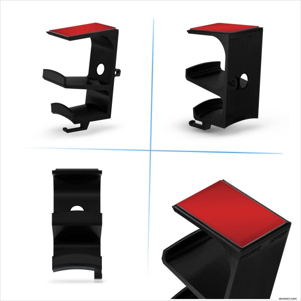BWAVZ-907462-VULCAN-V2_HOLE-BLK-02_5000x Under-Desk Headset & Controller Holder